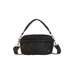 Samantha Brown To-Go Quilted Top Handle Bag Black